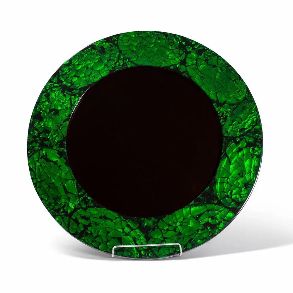 Assiettes de réception - Assiette de présentation en nacre verte - LADORADA