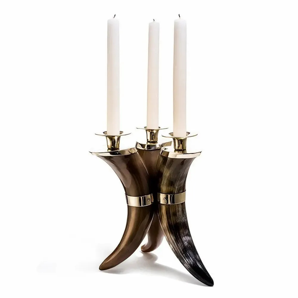 Candlesticks and candle holders - Triple Horn Candleholder - LADORADA