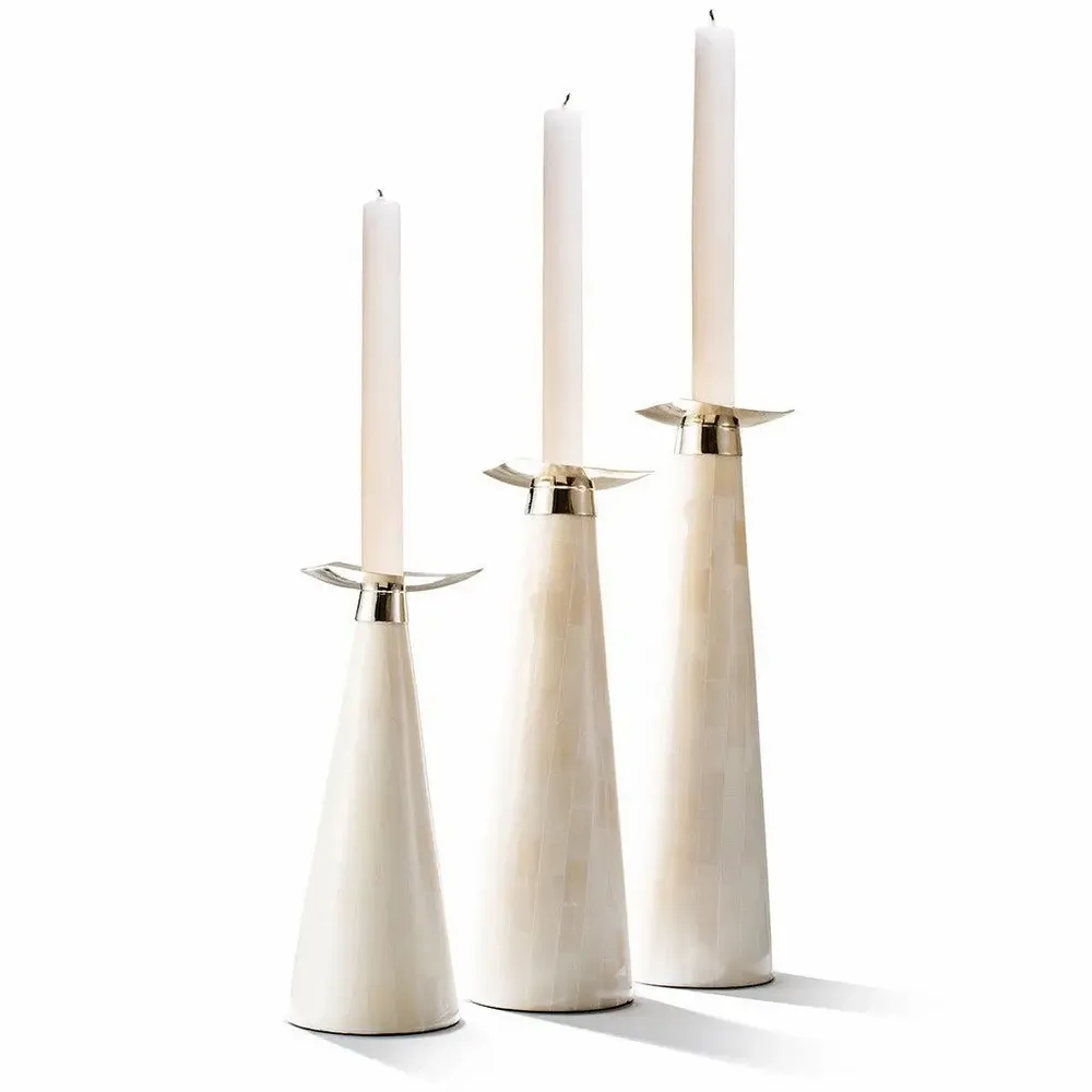 Candlesticks and candle holders - Bone Candleholder Trio - LADORADA