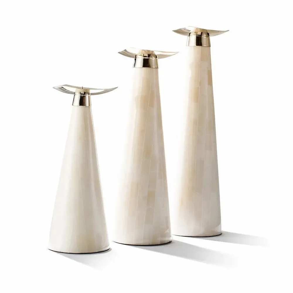 Candlesticks and candle holders - Bone Candleholder Trio - LADORADA