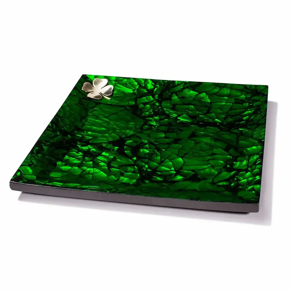 Trays - Mother of Pearl Green Small Platter - LADORADA