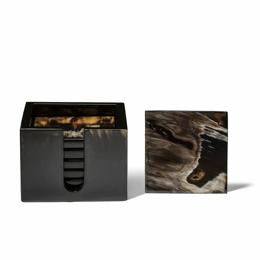 Verres - Ensemble de sous-verres en placage de corne - LADORADA