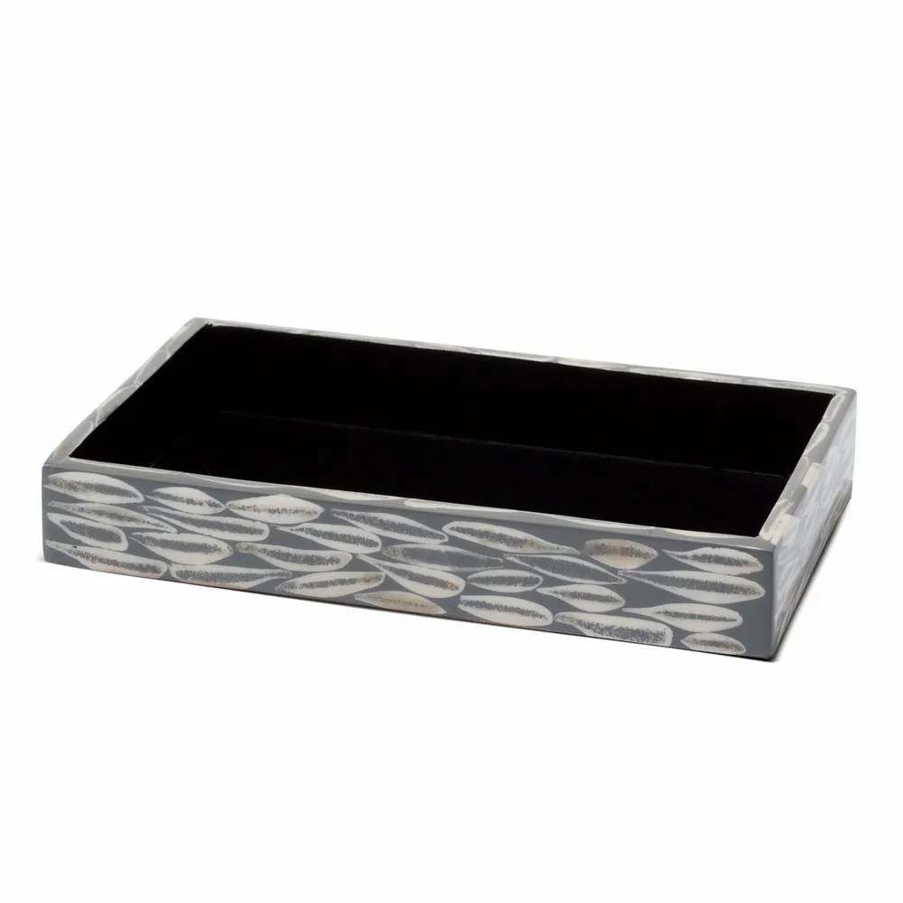Bathroom storage - Gray Almendro Bath Tray - LADORADA