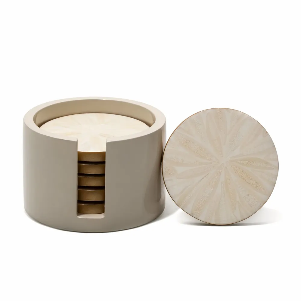 Verres - Ensemble de sous-verres Light Almendro et Gold - LADORADA