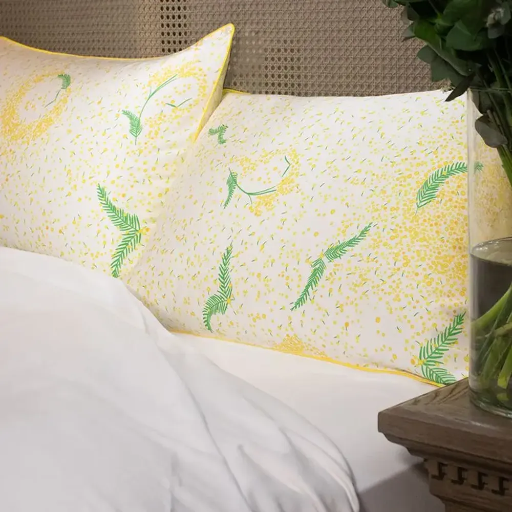 Cushions - Silk Boudoir Case - Or Mimosa - PARESSE PARIS