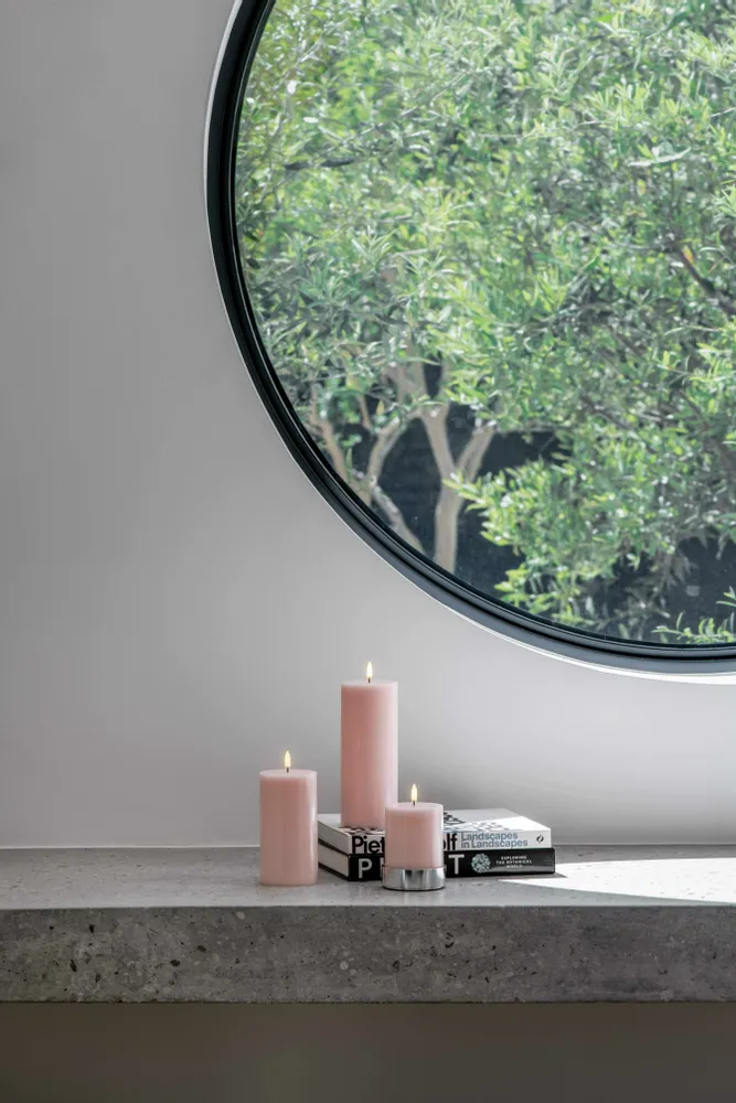 Objets de décoration - Rose Powder Smooth LED Pillar Candles - UYUNI LIGHTING