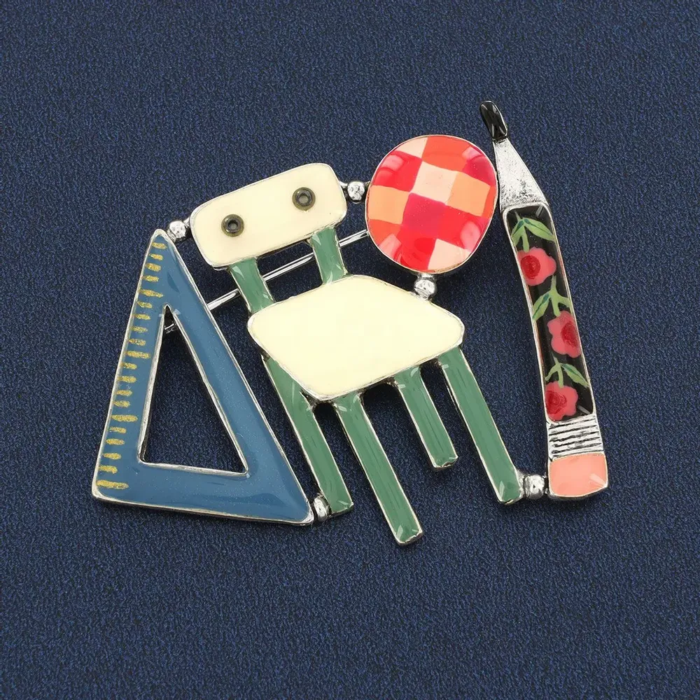 Bijoux - BROCHE GOMME COULEUR ARGENT MULTI - TARATATA BIJOUX