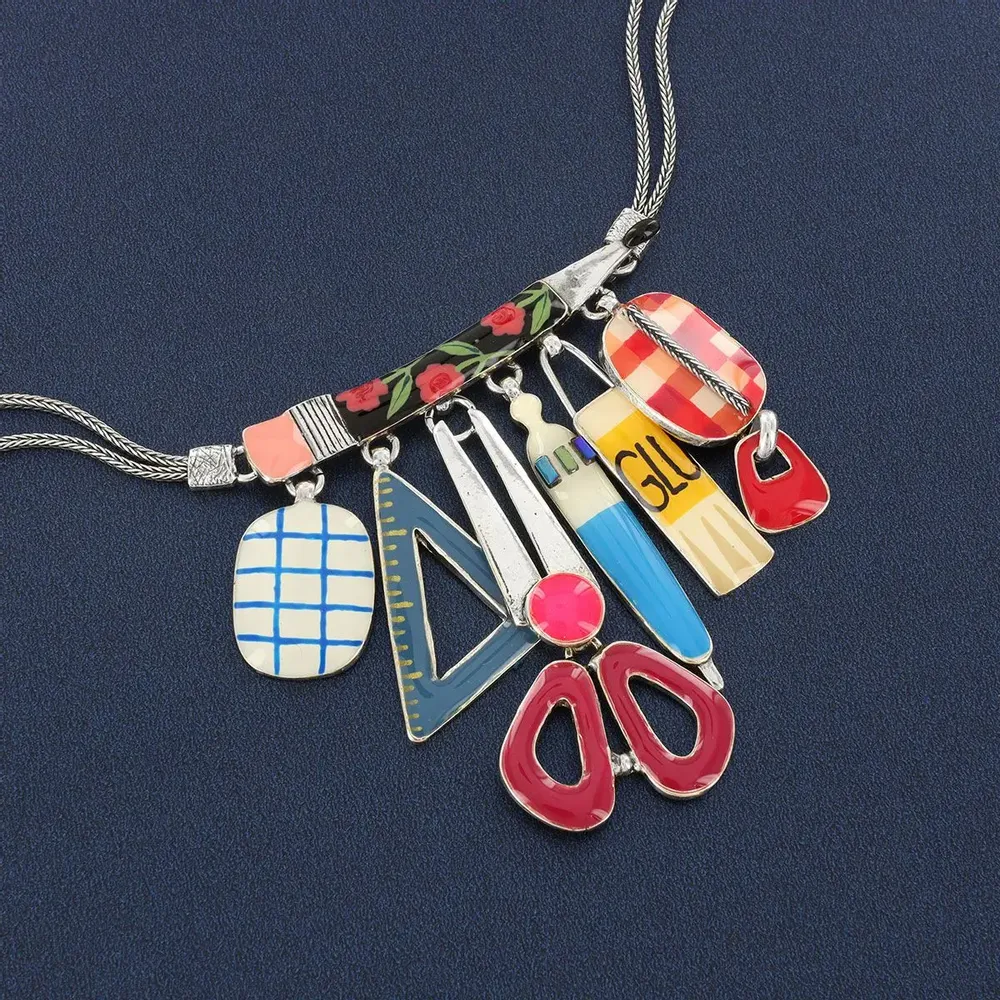 Bijoux - COLLIER GOMME COULEUR ARGENT MULTI - TARATATA BIJOUX