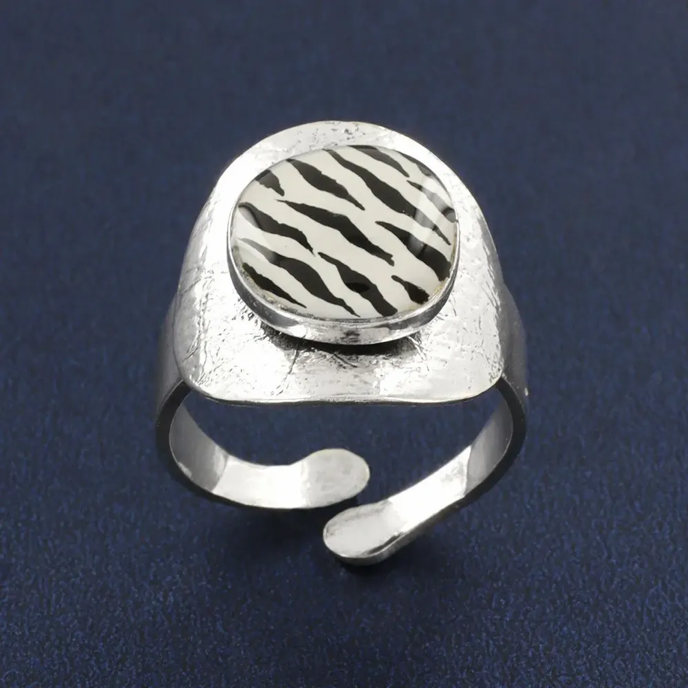 Bijoux - BAGUE GOMME COULEUR ARGENT NOIR - TARATATA BIJOUX