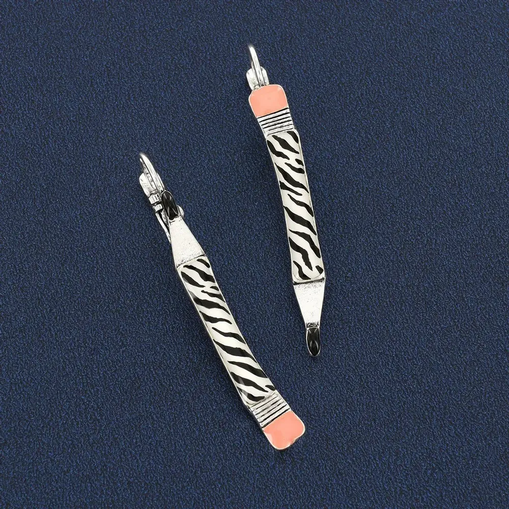 Bijoux - DORMEUSES GOMME COULEUR ARGENT NOIR - TARATATA BIJOUX