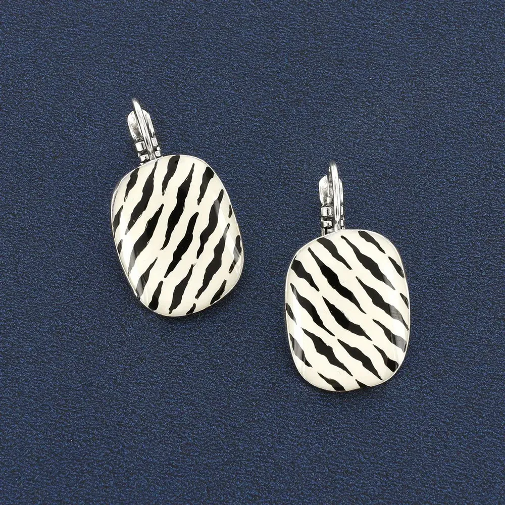 Bijoux - DORMEUSES GOMME COULEUR ARGENT NOIR - TARATATA BIJOUX