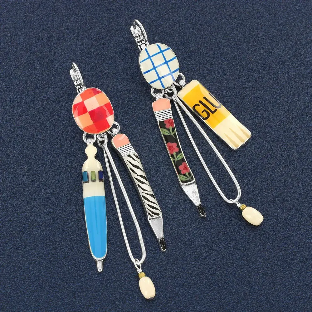 Bijoux - DORMEUSES GOMME COULEUR ARGENT MULTI - TARATATA BIJOUX