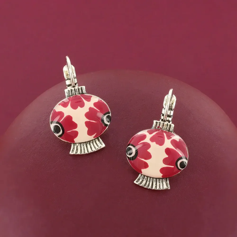 Bijoux - DORMEUSES ETINCELLE COULEUR ARGENT ROSE - TARATATA BIJOUX