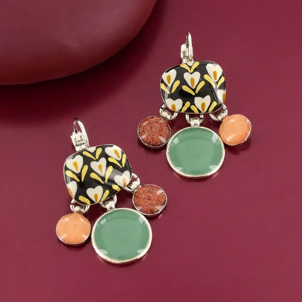 Bijoux - DORMEUSES ETINCELLE COULEUR ARGENT MULTI - TARATATA BIJOUX