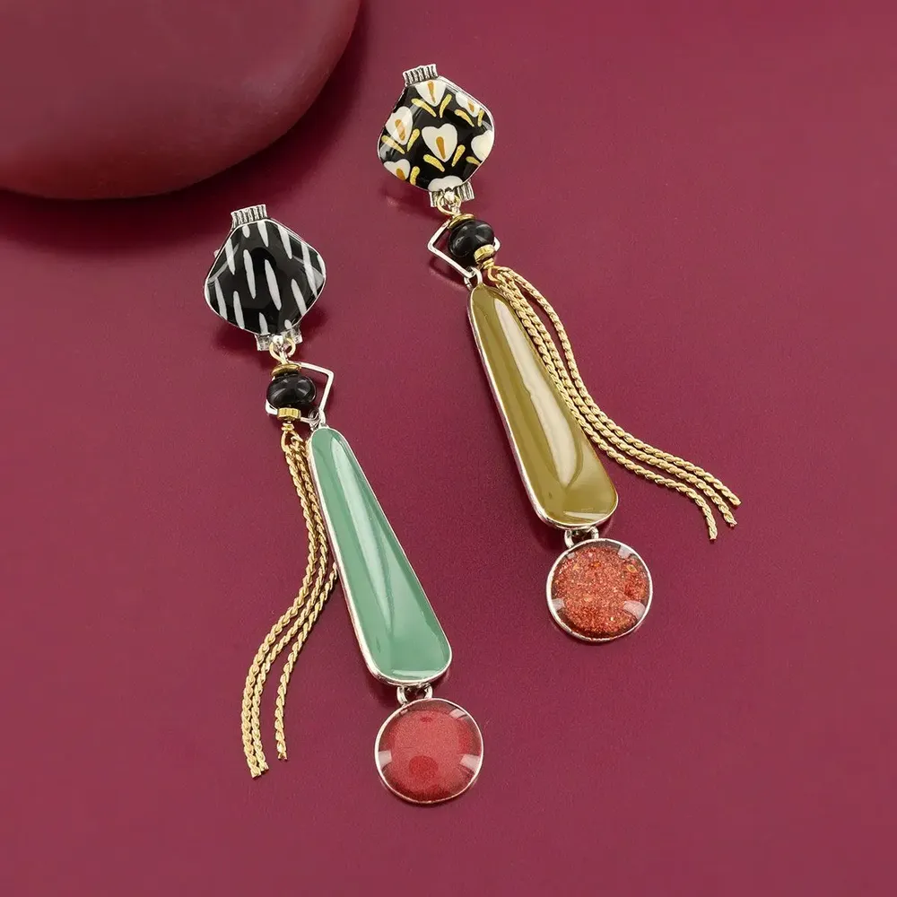 Bijoux - PUCES ETINCELLE COULEUR ARGENT MULTI - TARATATA BIJOUX