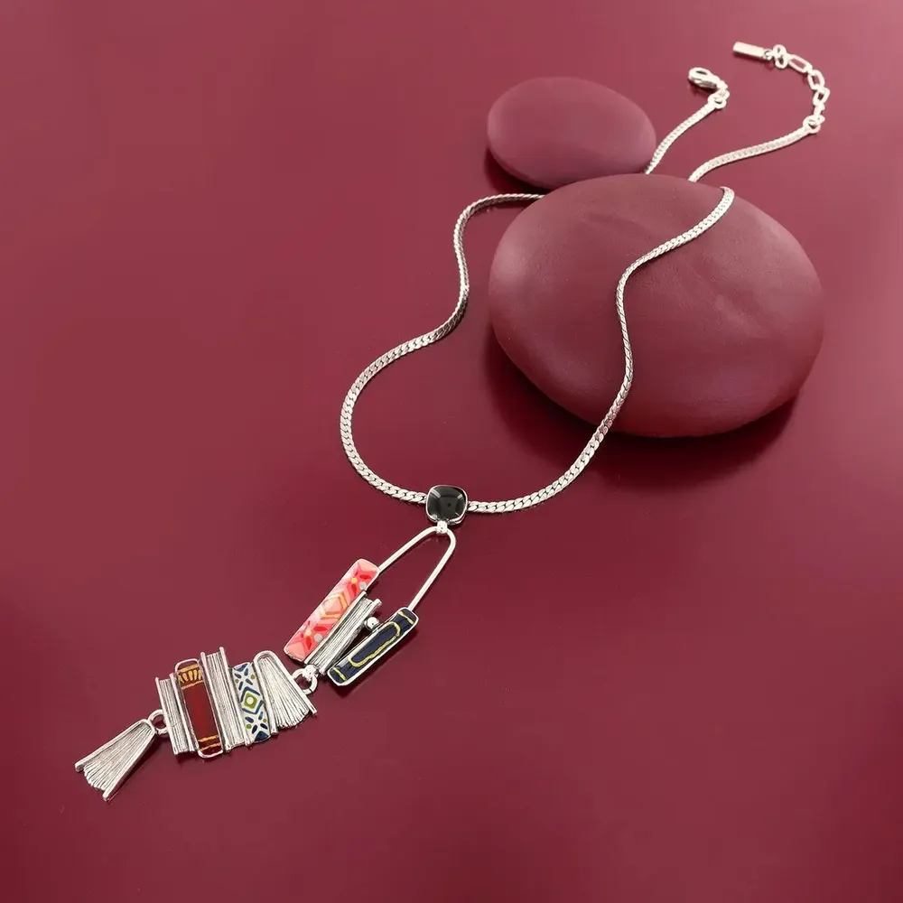 Jewelry - SILVER MULTI COLOR ROMANS NECKLACE - TARATATA BIJOUX