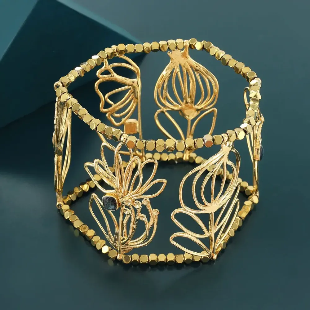 Bijoux - BRACELET ESQUISSE COULEUR DORE BLEU - TARATATA BIJOUX