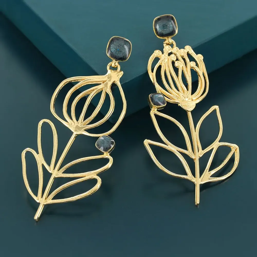 Jewelry - FLEA SKETCH GOLD BLUE COLOR - TARATATA BIJOUX