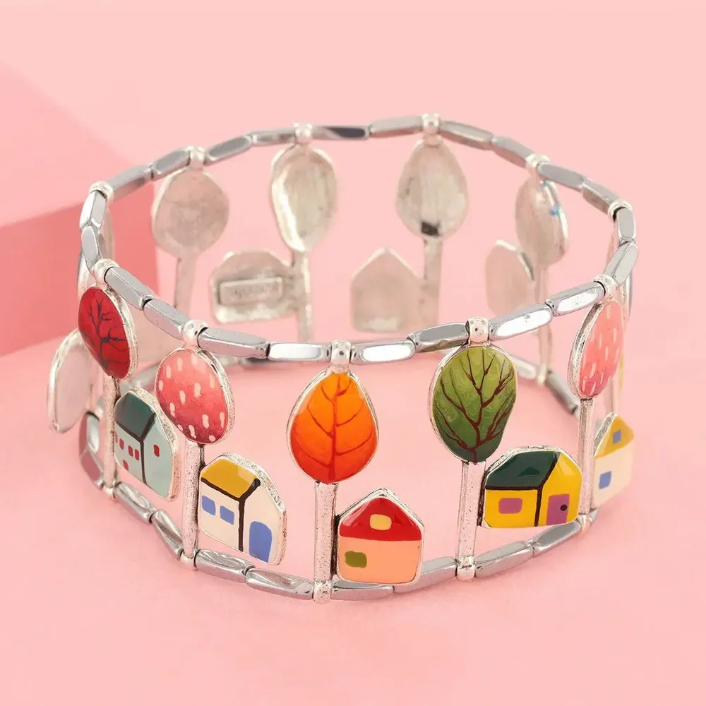 Bijoux - BRACELET MON PTIT VILLAGE COULEUR ARGENT MULTI - TARATATA BIJOUX