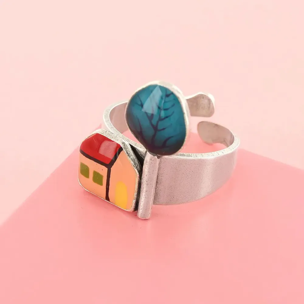 Jewelry - MY LITTLE VILLAGE RING, SILVER MULTI COLOR - TARATATA BIJOUX