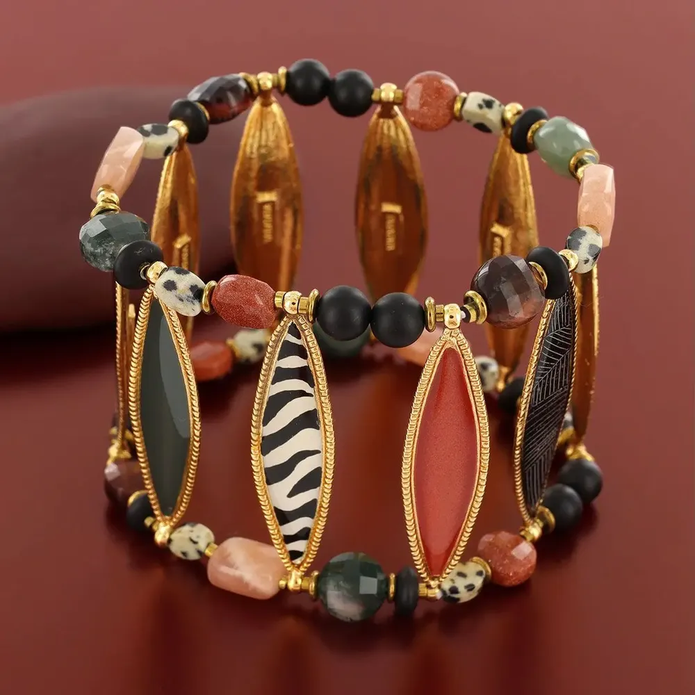 Bijoux - BRACELET ZEBRA COULEUR DORE MULTI - TARATATA BIJOUX