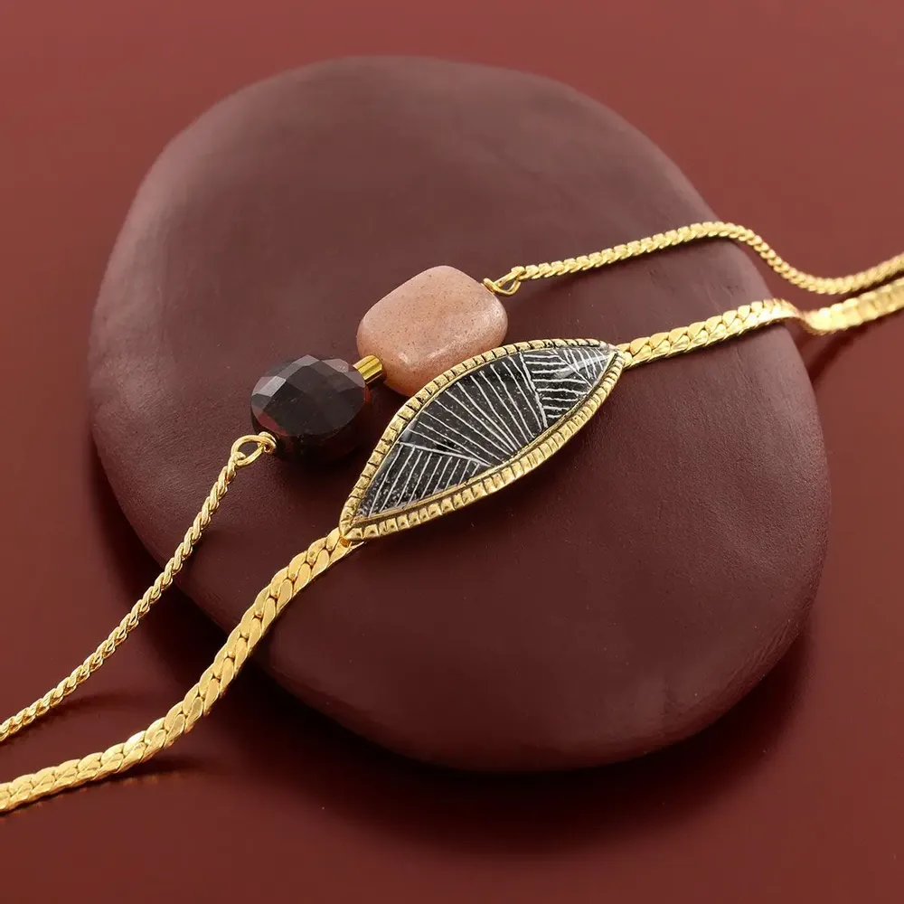 Jewelry - ZEBRA BRACELET GOLD BROWN - TARATATA BIJOUX