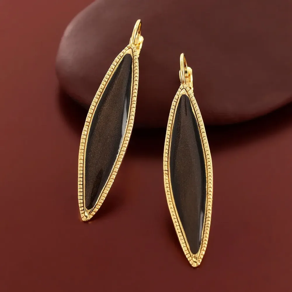 Bijoux - DORMEUSES ZEBRA COULEUR DORE MARRON - TARATATA BIJOUX