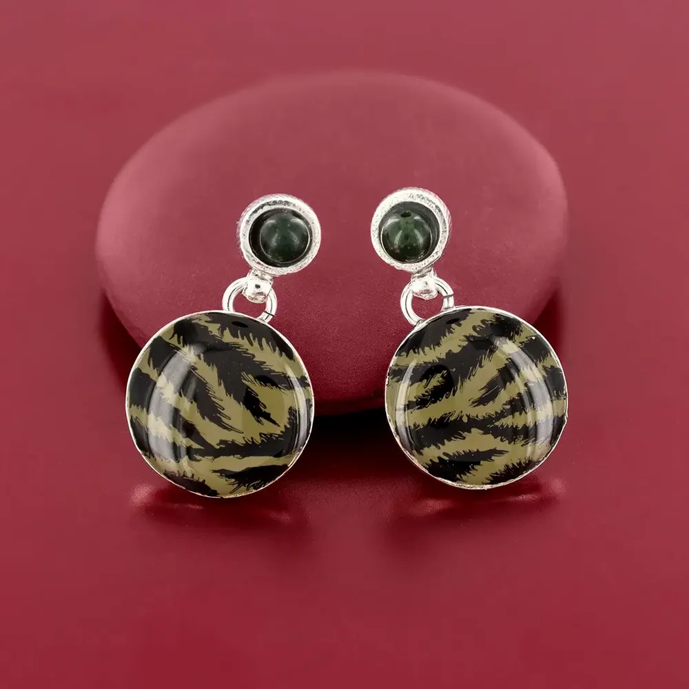 Bijoux - PUCES TABBY COULEUR ARGENT NOIR - TARATATA BIJOUX