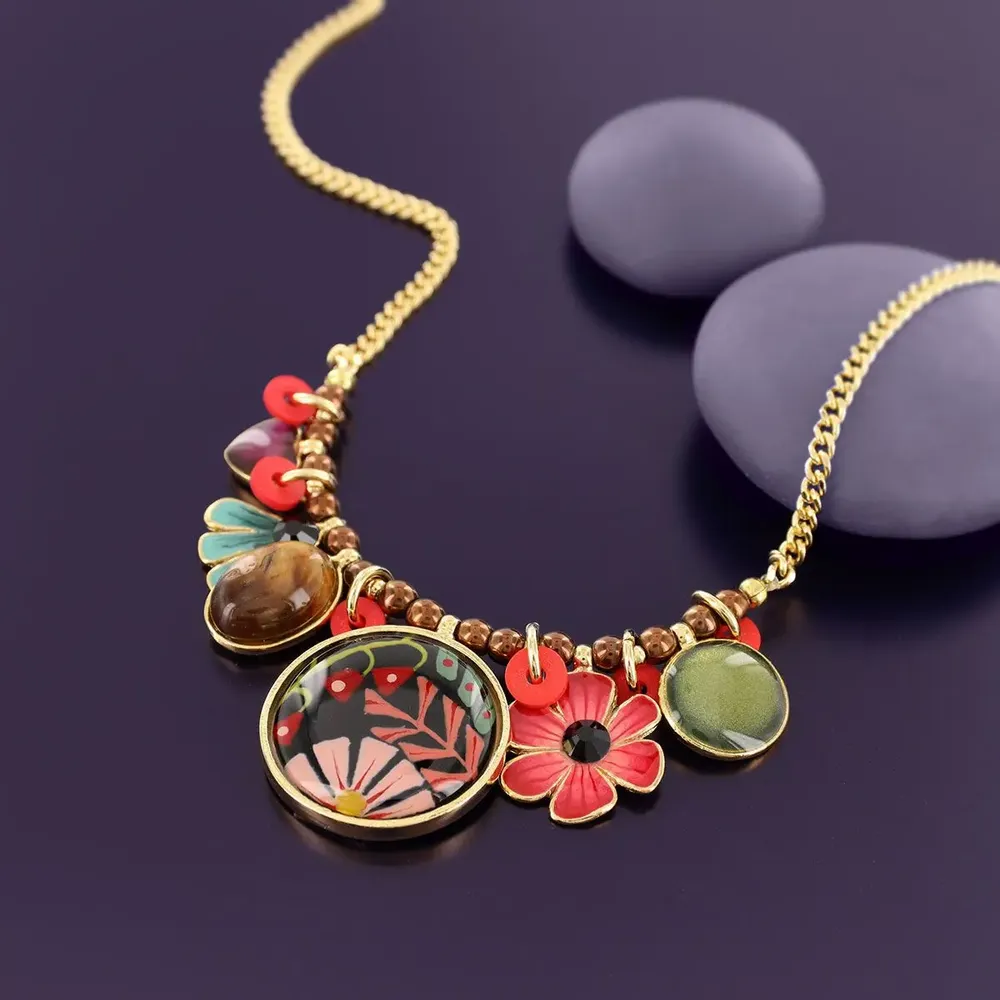 Bijoux - COLLIER FRIDA COULEUR DORE MULTI - TARATATA BIJOUX