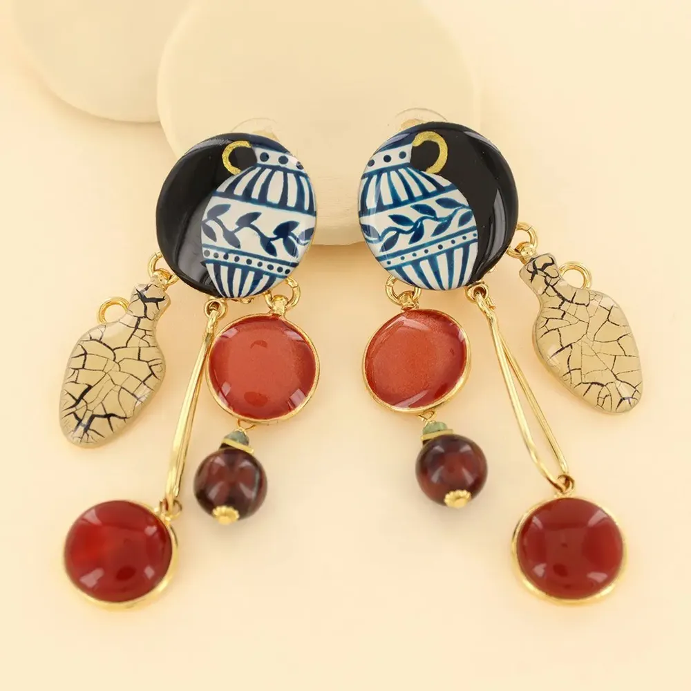 Bijoux - CLIPS ANTIQUE COULEUR DORE MULTI - TARATATA BIJOUX