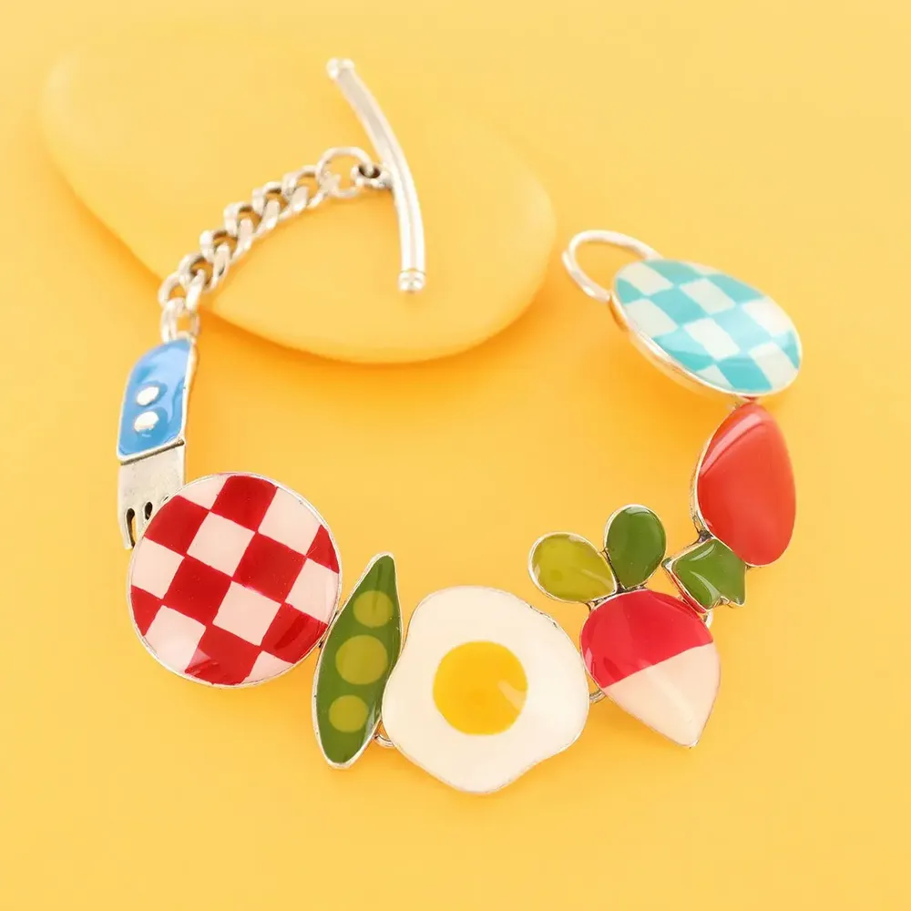 Bijoux - BRACELET DINETTE COULEUR ARGENT MULTI - TARATATA BIJOUX