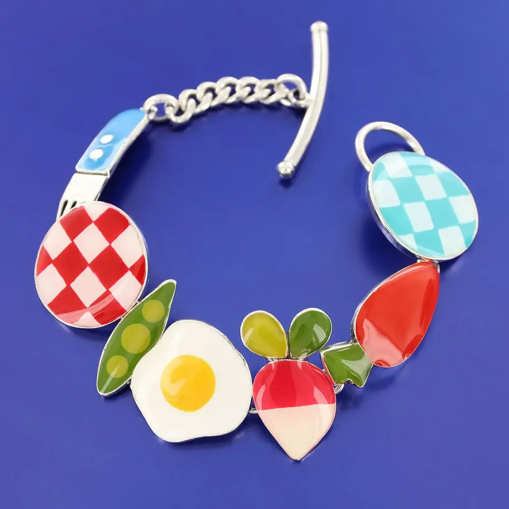 Bijoux - BRACELET DINETTE COULEUR ARGENT MULTI - TARATATA BIJOUX