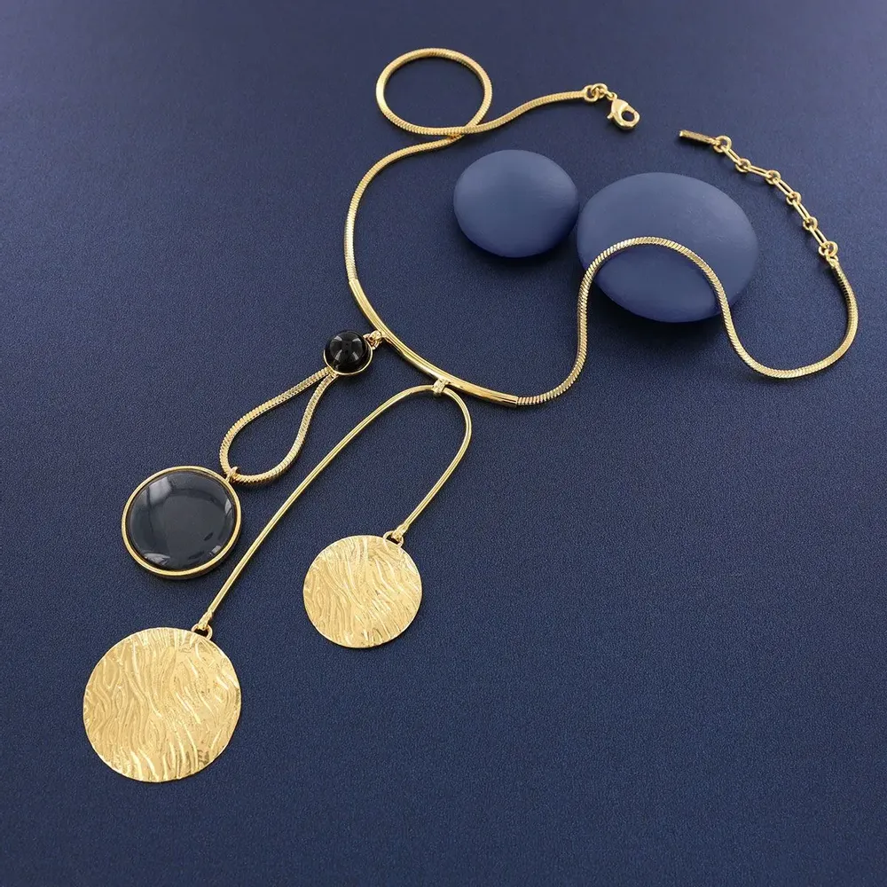 Jewelry - INSTINCT NECKLACE GOLD BLUE COLOUR - TARATATA BIJOUX