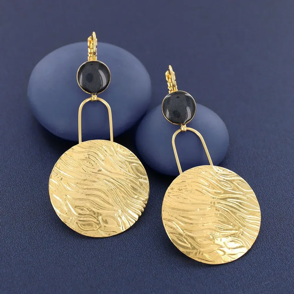 Jewelry - INSTINCT SLEEPERS GOLD BLUE COLOR - TARATATA BIJOUX