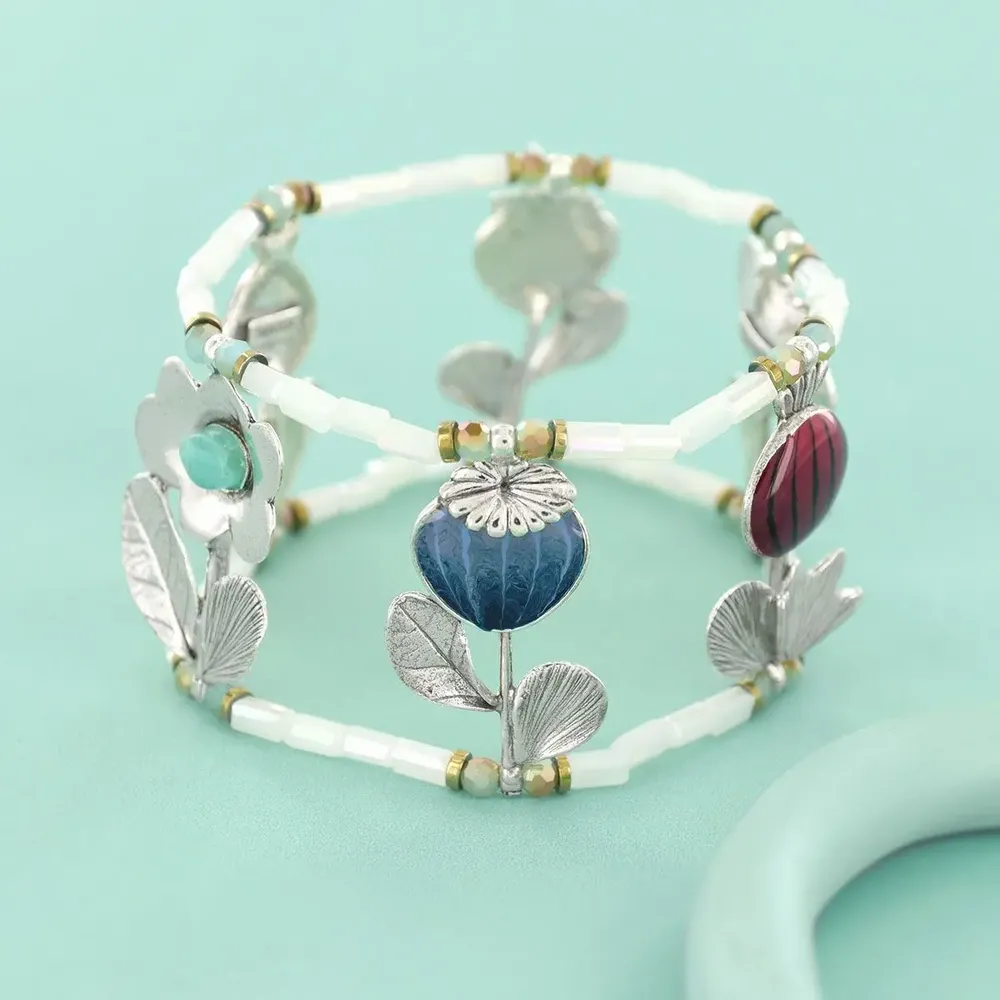 Bijoux - BRACELET OPIUM COULEUR ARGENT MULTI - TARATATA BIJOUX