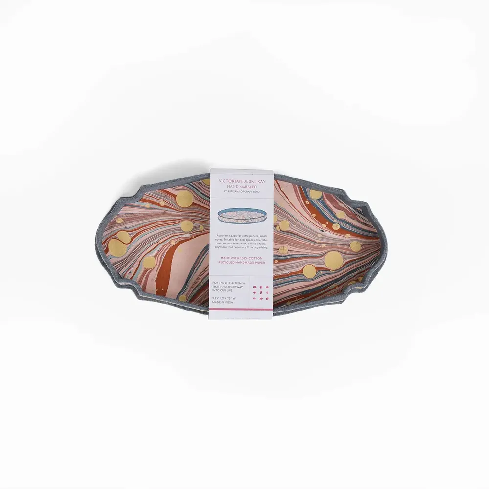 Objets de décoration - PLATEAU DE BUREAU VICTORIEN MARBRÉ - TWILIGHT FIRE WHIRL - CRAFT BOAT