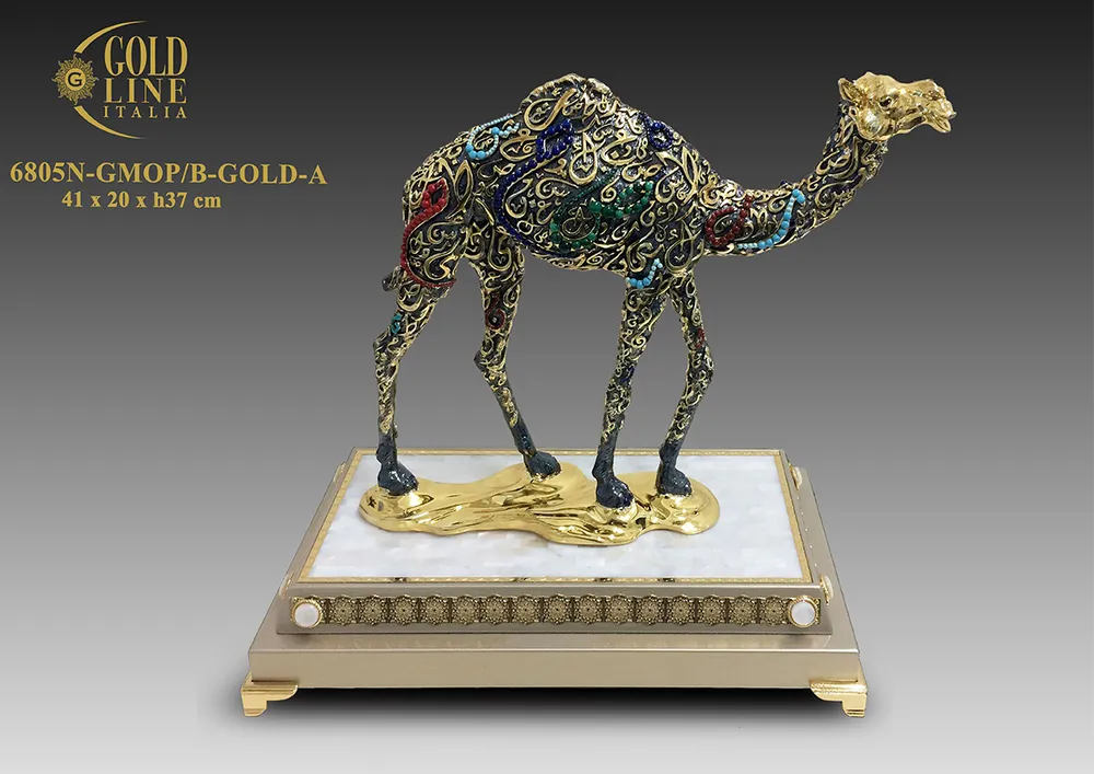 Objets de décoration - 6805N-GMOP-B-DORÉ-A - GOLD LINE ITALIA