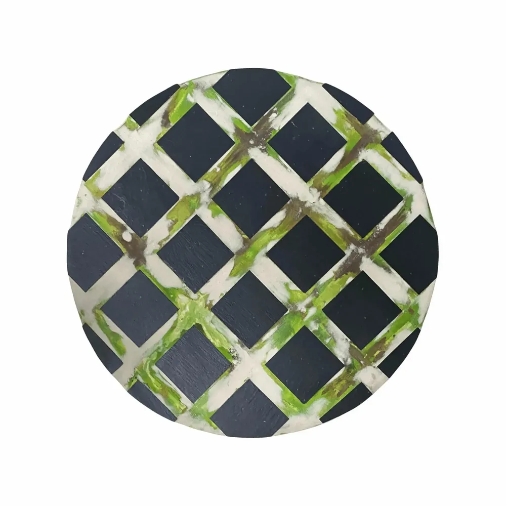 Lawn tables - Round table in natural slate, color joints, H 73 D 50 cm, - ARDOISE DESIGN