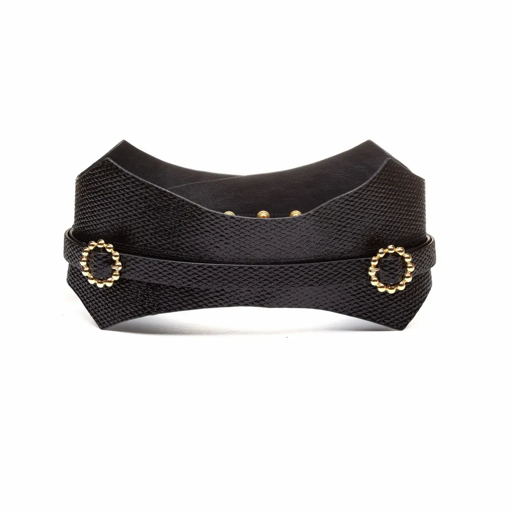 Petite maroquinerie - CEINTURE ANGELA EN CUIR IMPRIME - KAYLA PARIS