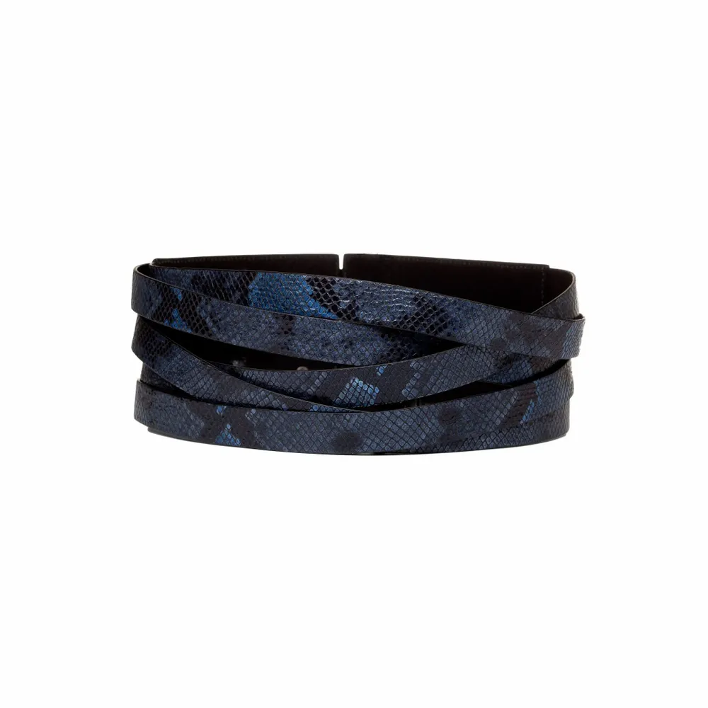 Petite maroquinerie - CEINTURE ANDREA EN CUIR IMPRIME PYTHON - KAYLA PARIS