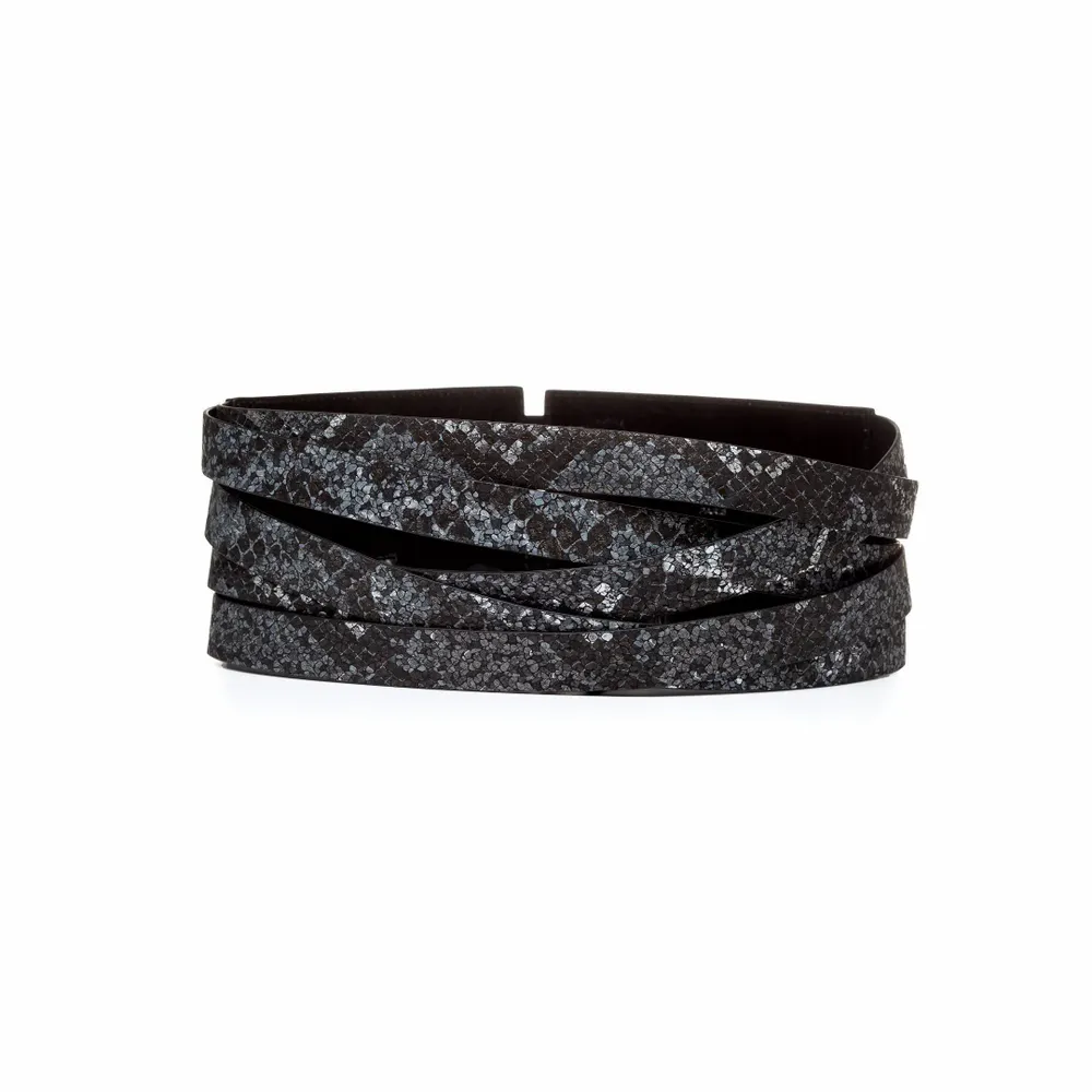 Petite maroquinerie - CEINTURE ANDREA EN CUIR IMPRIME PYTHON - KAYLA PARIS