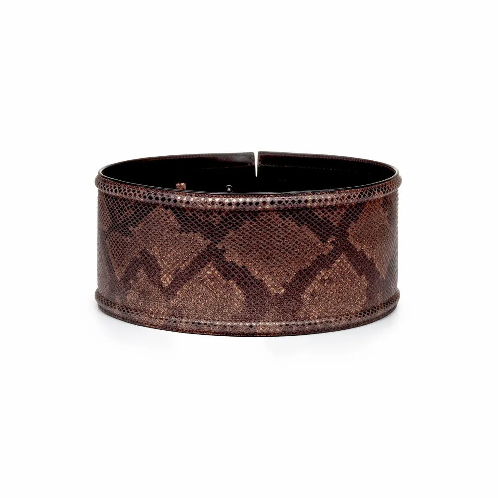 Petite maroquinerie - CEINTURE MARRY EN CUIR EFFET PYTHON - KAYLA PARIS
