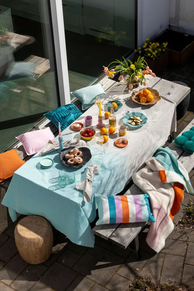 Plaids - Couverture Tuntu Turquoise 130x180 cm - PENTIK