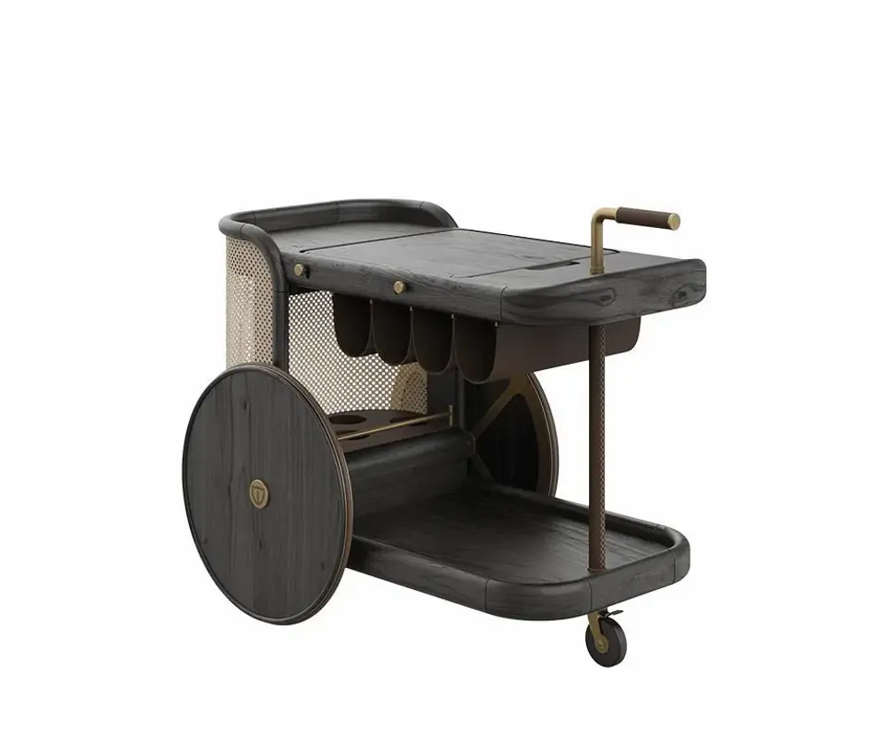 Game tables - Brinsley Bar Cart By Wood Tailors Club Made in Portugal - WOOD TAILORS CLUB