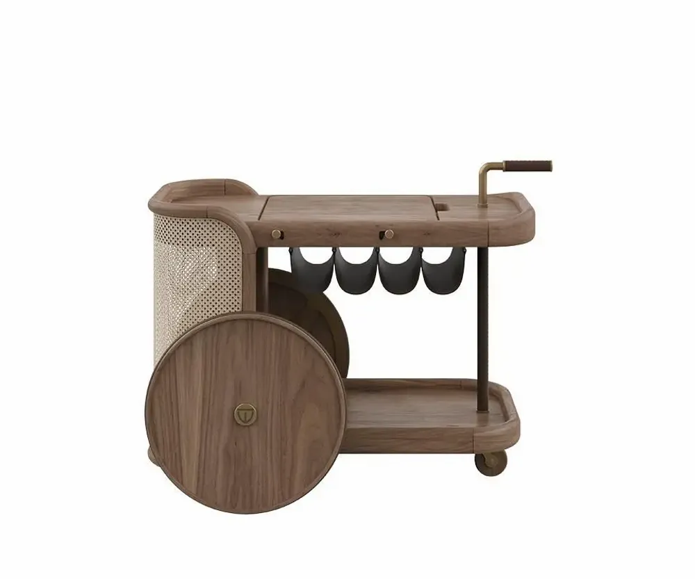 Game tables - Brinsley Bar Cart By Wood Tailors Club Made in Portugal - WOOD TAILORS CLUB