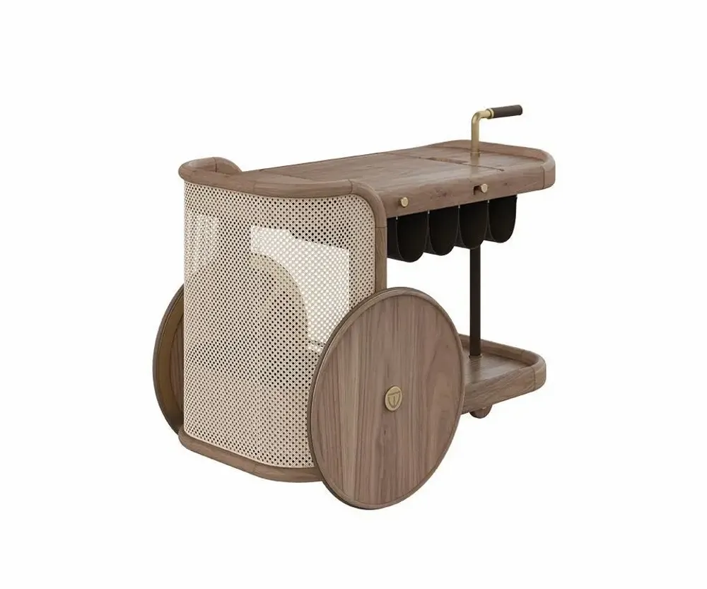 Game tables - Brinsley Bar Cart By Wood Tailors Club Made in Portugal - WOOD TAILORS CLUB