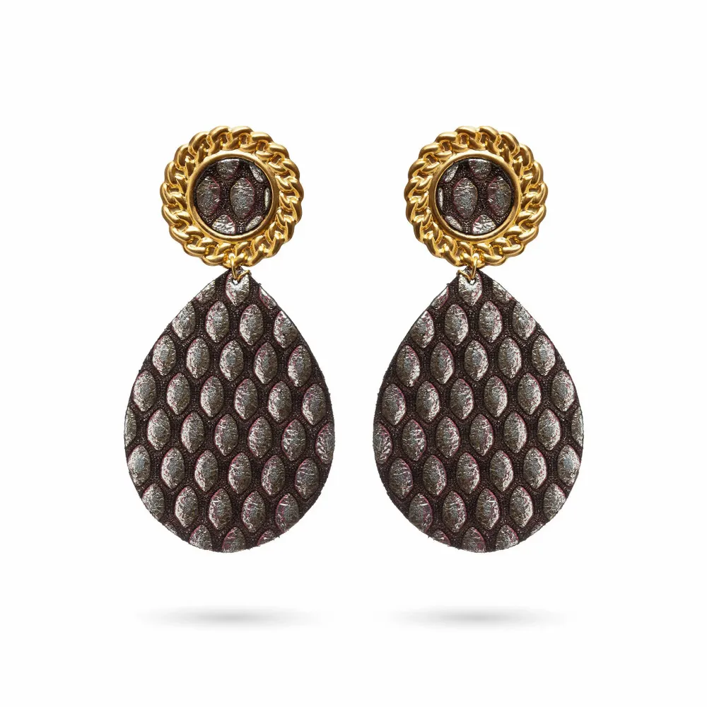 Bijoux - BOUCLES D'OREILLES ROKHAYA EN CUIR - KAYLA PARIS