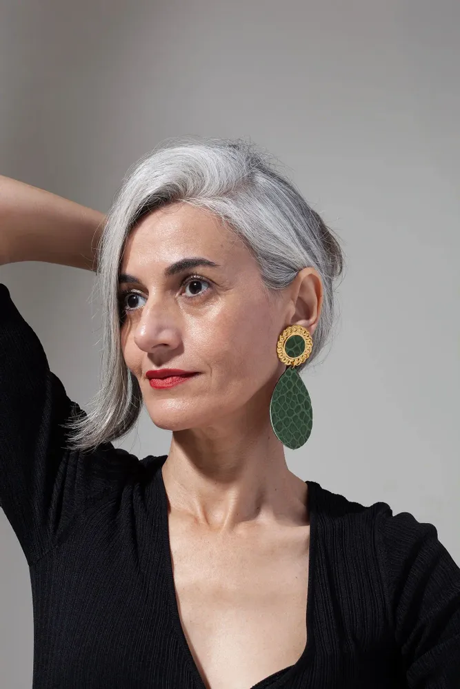 Bijoux - BOUCLES D'OREILLES ROKHAYA EN CUIR - KAYLA PARIS