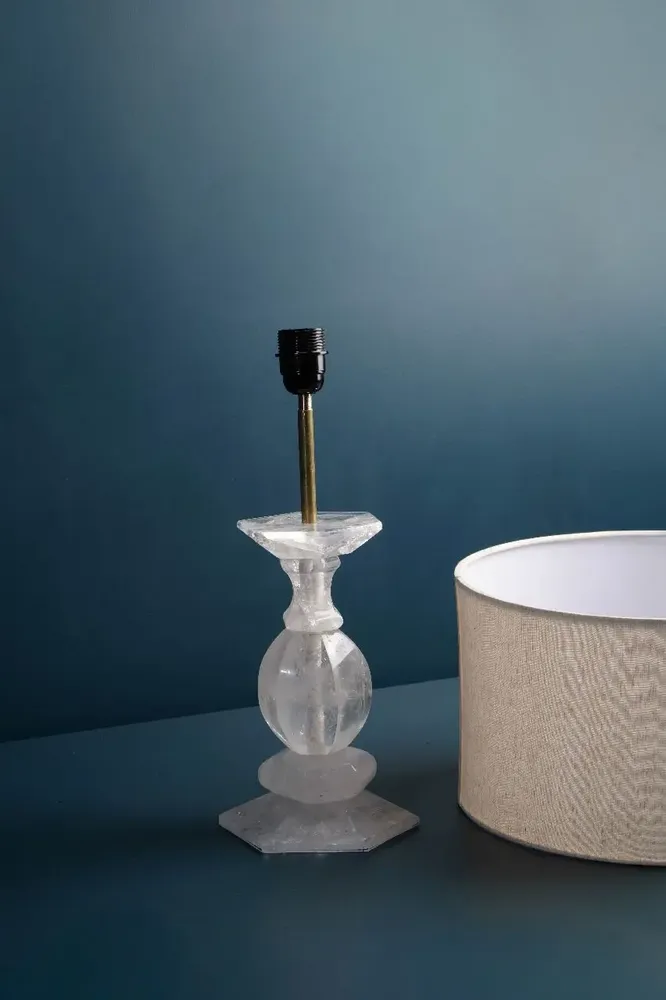 Desk lamps - Rock Crystal Lamp With Shade - SAWAI HOMES