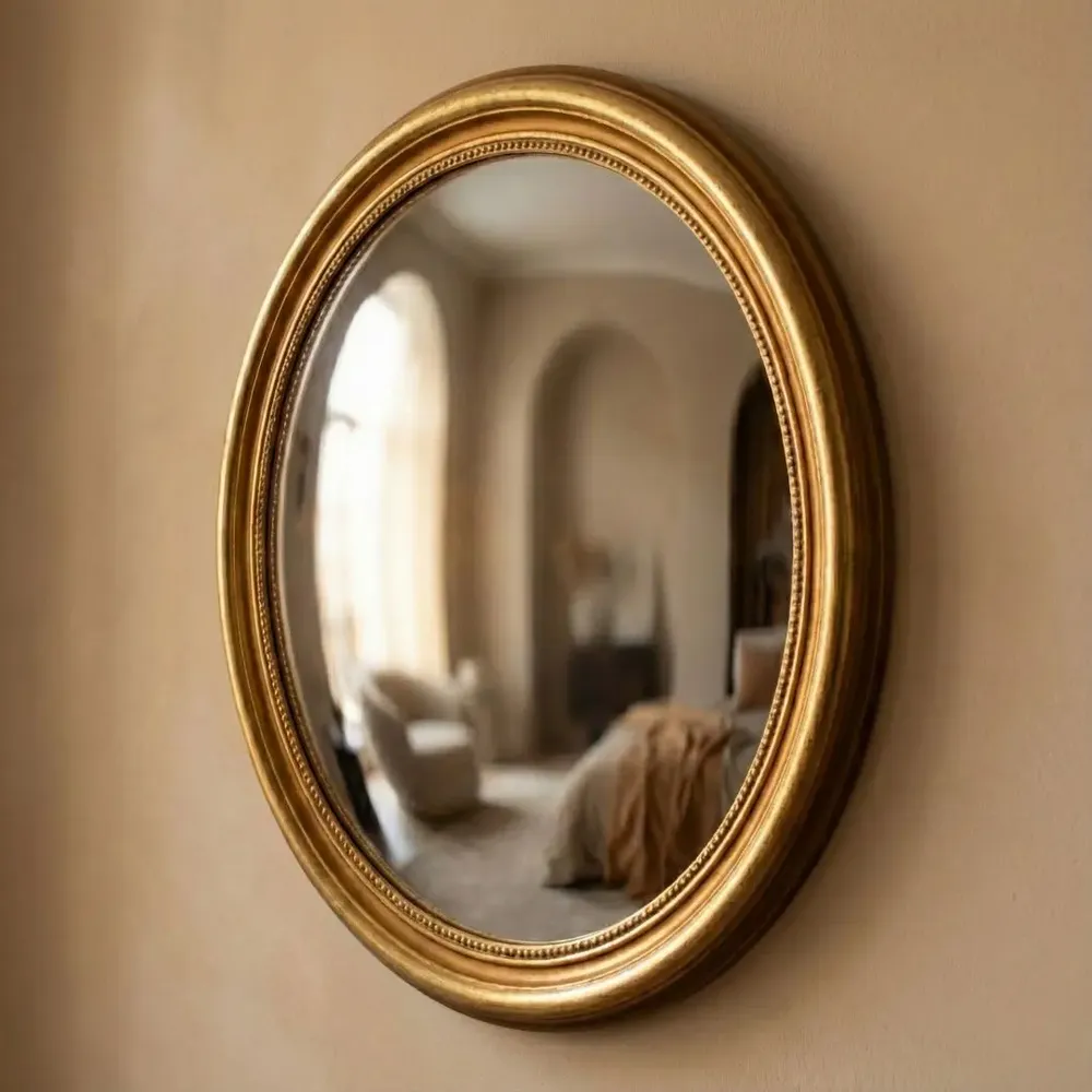 Miroirs - Miroir Rond Doré Butler - Cécile - 100 cm - KUZCO ART MAISON